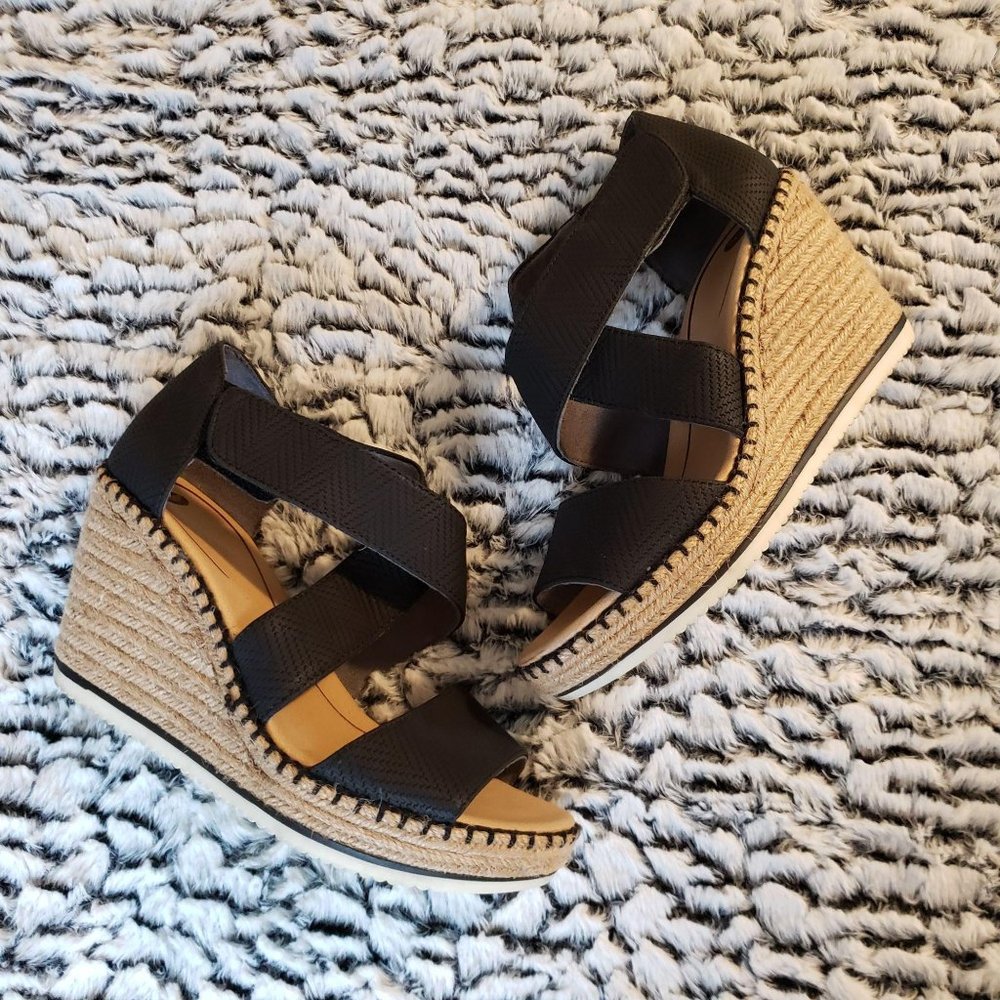 Dr. Scholl's Vacay Wedge Sandals Black Women's 8 - Picture 1 of 4